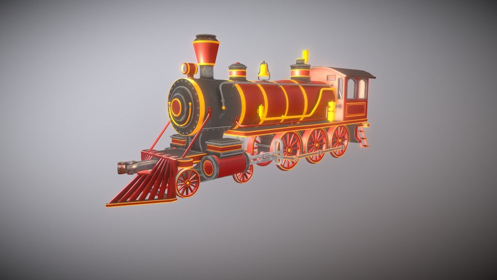 Steam Locomotive 3D Model | Old Train Engine