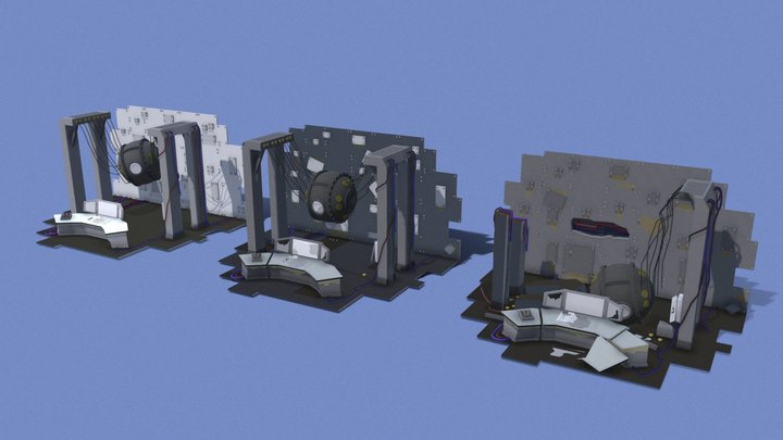 HW XYZ School Повреждения 3D Model