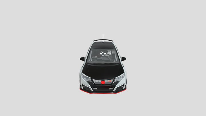 Honda Civic Type R Fk2 Track Version 3D Model