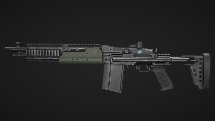 M14 EBR Short 3D Model