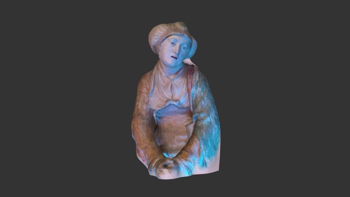 Femme au bonnet - XVIe siècle - scan partiel 3D Model