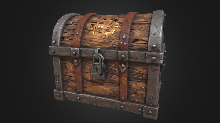 Runic Treasure Chest - Iron Bound – Modelo 3D gratuito STL
