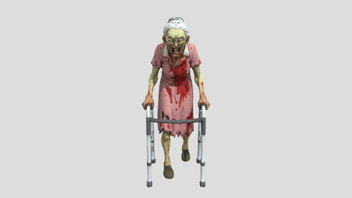 Zombie Granny 3D Model