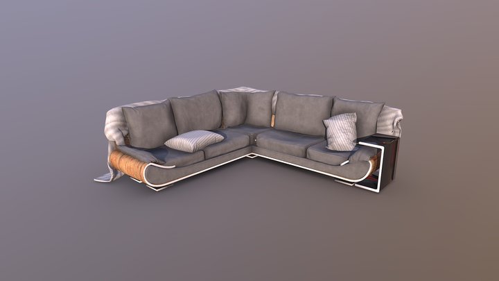 Modern Sofa Couch 3D Model