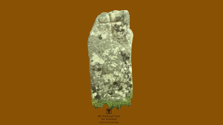 Pabbay Pictish Symbol Stone 3D Model