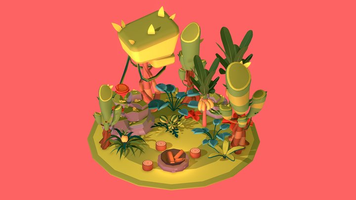 Ethereal Games - Jungle Camp 3D Model