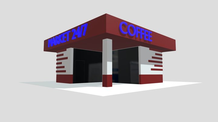 MARKTET 24/7 COFFEE 3D Model