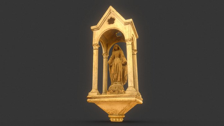 Chapelle et Vierge de Bâton de procession V2 3D Model