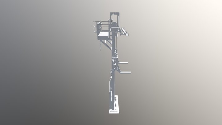 khung xe nâng hàng 3D Model