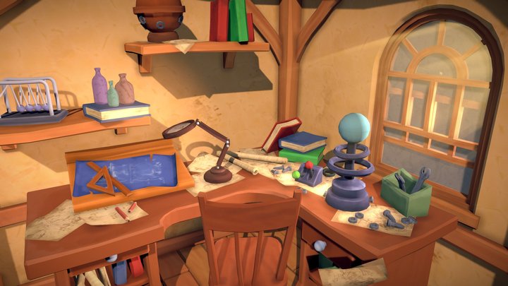 DaeCrib - Inventor's Room 3D Model