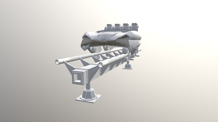 Roller Coaster 3D Model