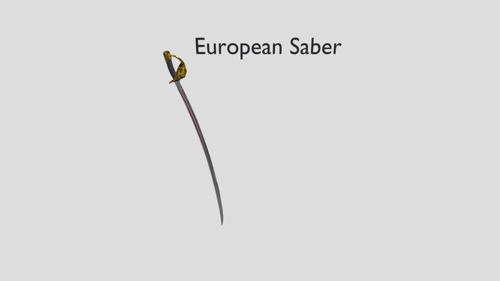 European Saber 3D Model