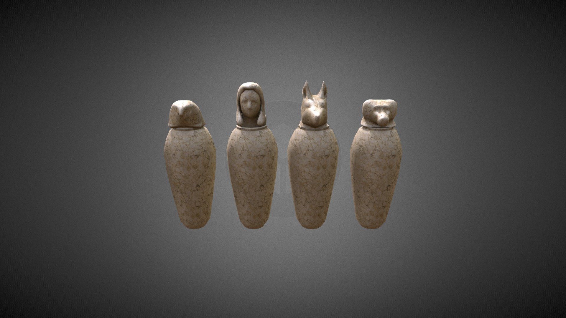 Egyptian Faced Vases