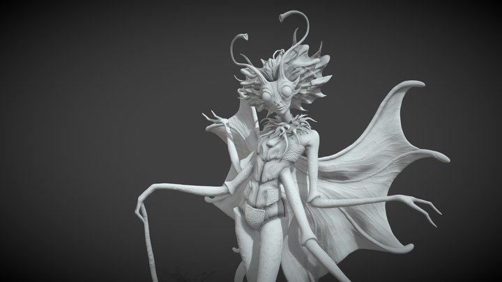 Mad Hatter Inspired Alien Sculpt 3D Model