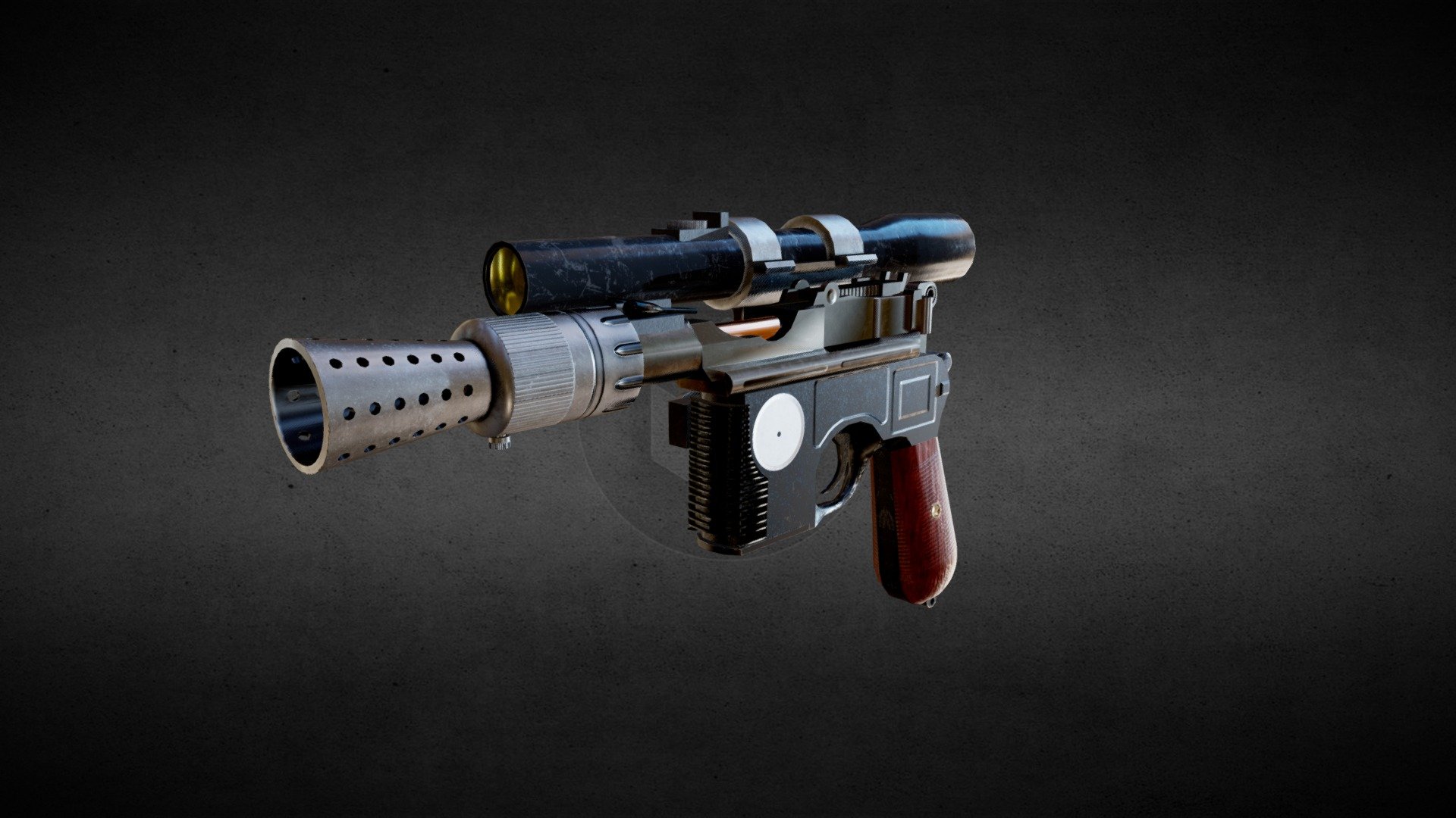 DL-44 Blaster - 3D model by Nathan.Goodman [d5829f1] - Sketchfab