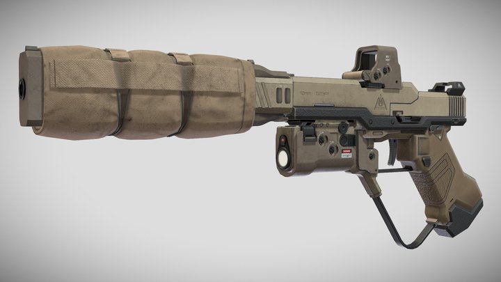 G23 Gunfighter Supressed - Game-ready model 3D Model