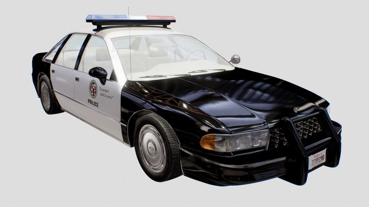 Chevrolet Caprice Police Car -94 (Free Asset) 3D Model