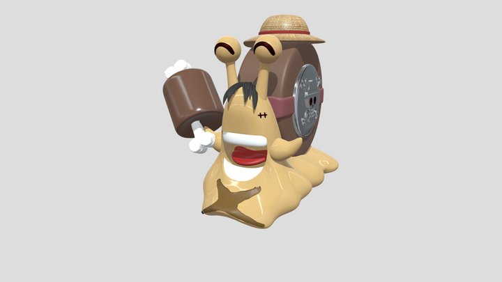 Den Den Mushi - Luffy 3D Model