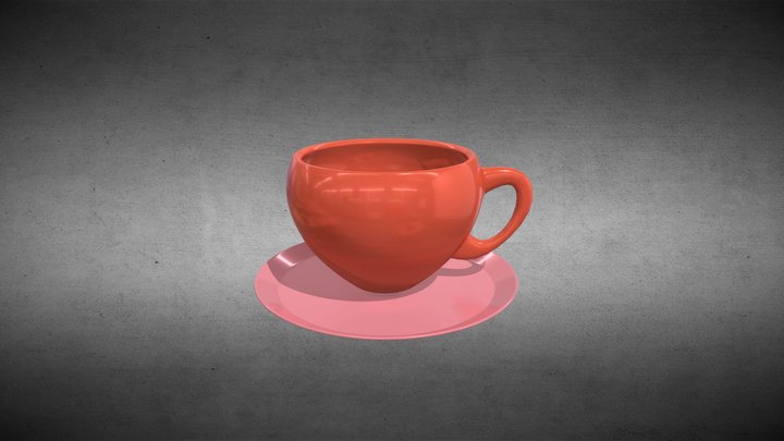 Cup and dish 3D Model