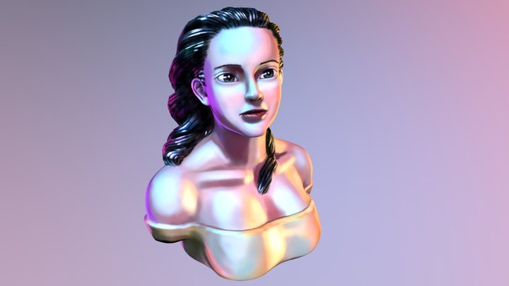 Blender Sculpt Paint Portrait Practice 3D Model