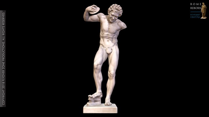 3D rendering of Satyr, dancing