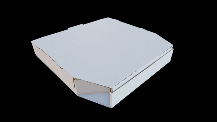 Pizza Box Blank 3D Model