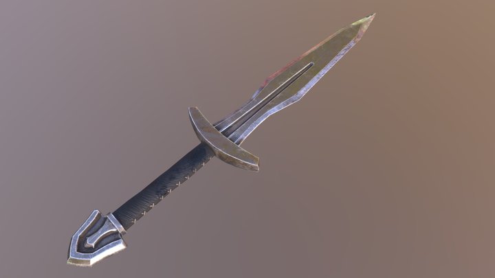 Steel Short Sword 3D Model