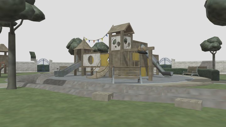 IS1 old playground map 3D Model
