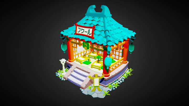 School for Calligraphy 3D Model