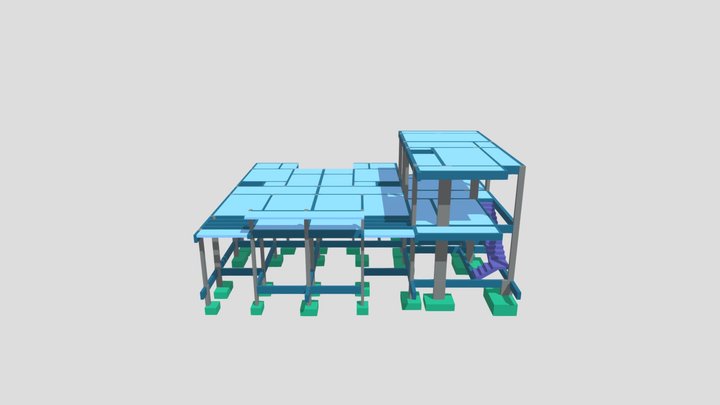 ESTRUTURAL GRS - GEMINADAS + SOBRADO 3D Model