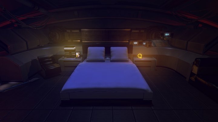 ME3 Shepard Cabin - HDRI 3D Model