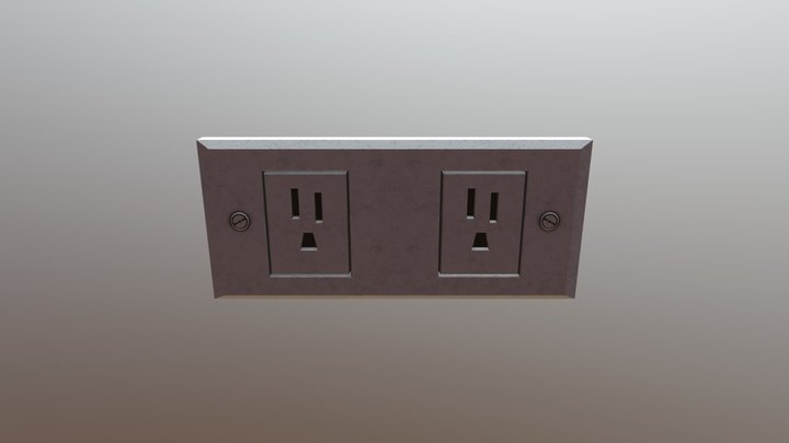 Plug Socket (American) 3D Model