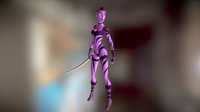 Sci-Fi Bad Girl 3D Model
