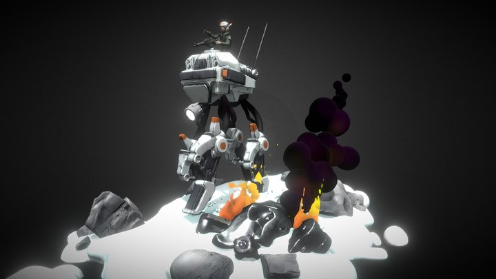 Medium - Snow Patrol Mech 3D Model