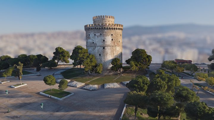 White Tower (Λευκός Πύργος) Thessaloniki Greece 3D Model