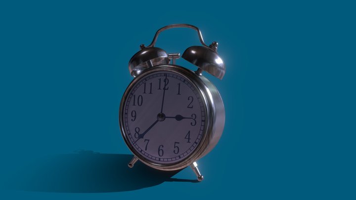 Vintage Alarm Clock 3D Model