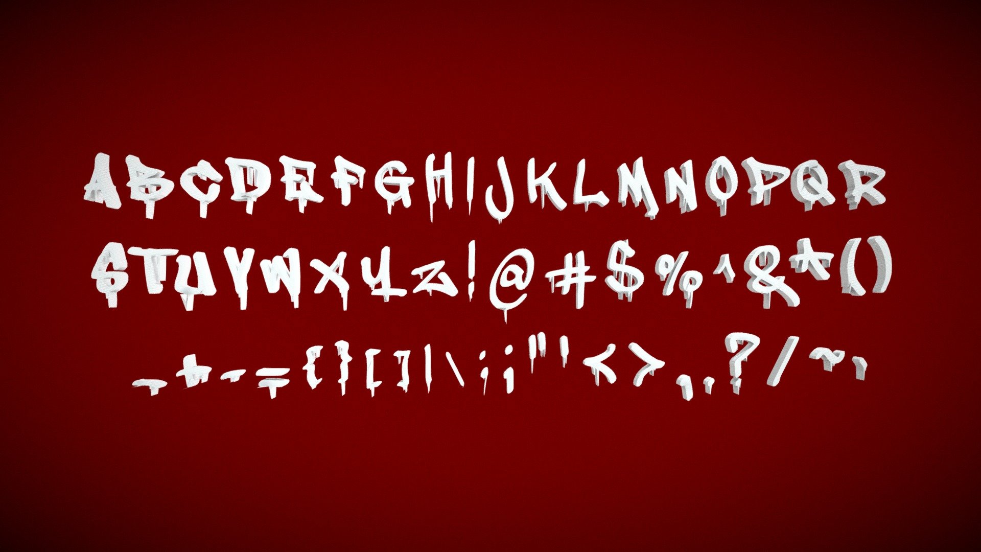 58 Graffiti Horror 3d Alphabet Text Font Buy Royalty Free 3d Model By Sam3d Samuelcrevier12 5213