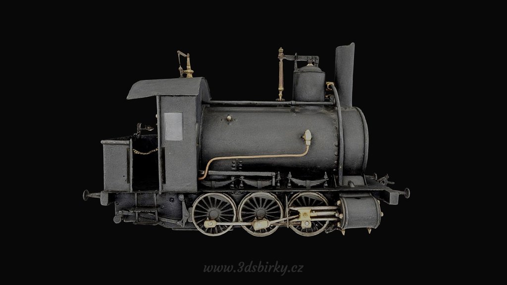 Steam locomotive / Model parní lokomotivy — Sketchfab embed 3D viewer