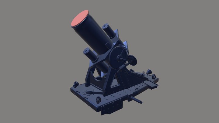 WWI Cannon 3D Model