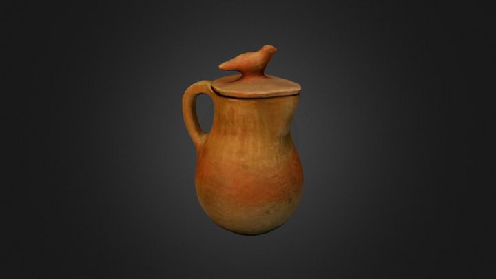 78-53-89 Pitcher with bird Lid - DONE 3D Model