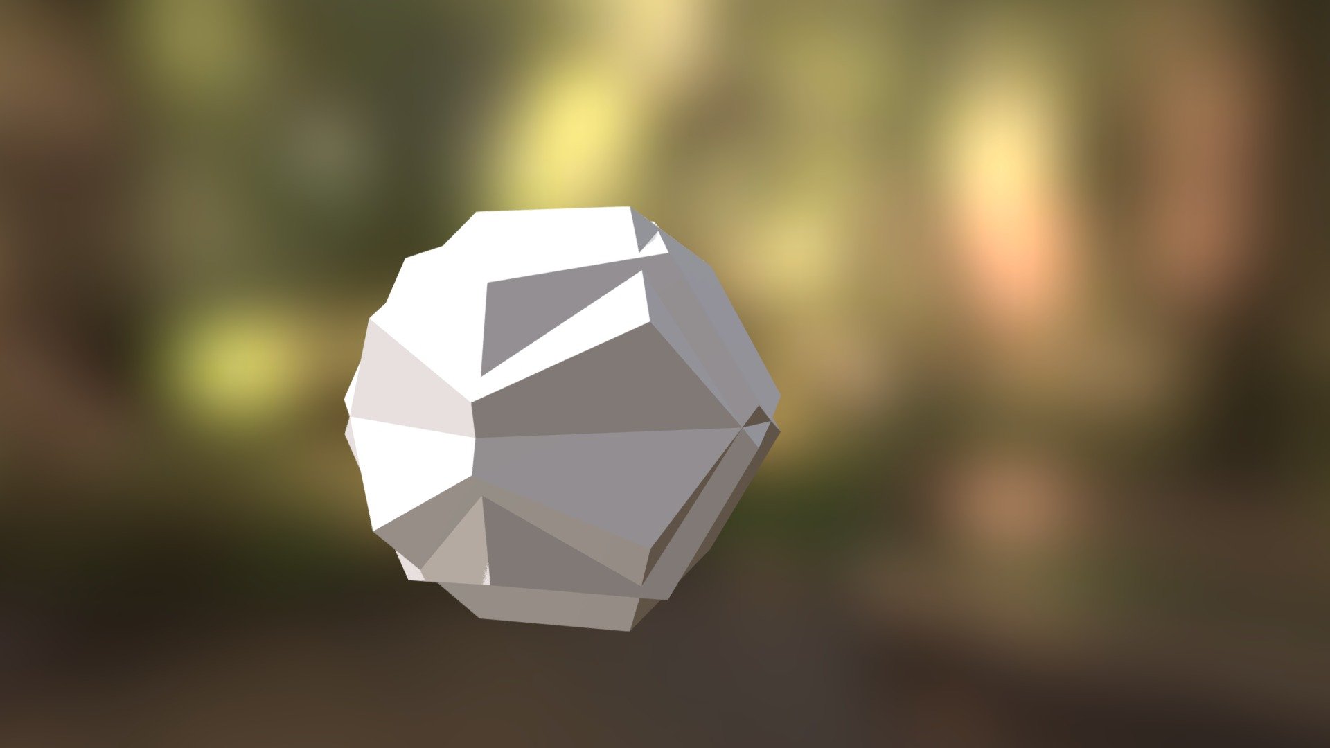 Dodecahedron low poly model for 3D printing