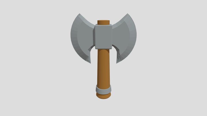 Lowpolly Axe 3D Model