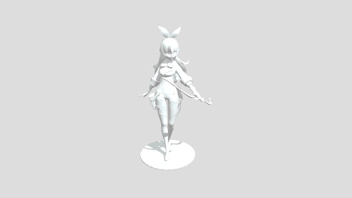 Amber Statue 3D Model