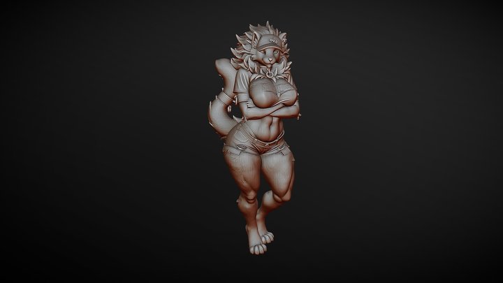 Furry Car girl stl 3D Model