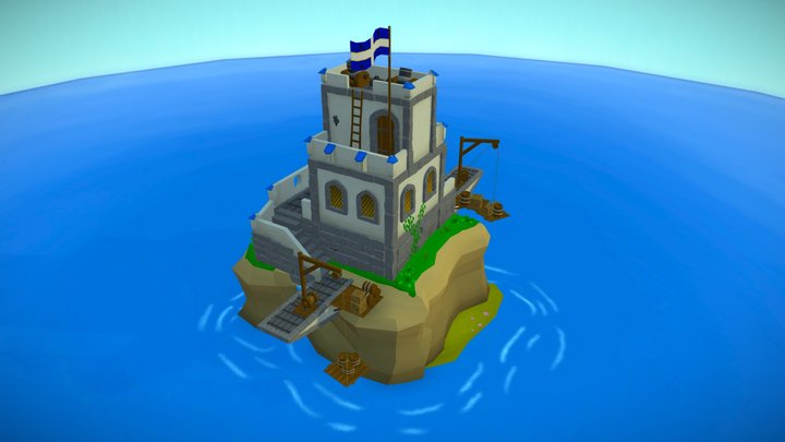 Small Navy Outpost 3D Model