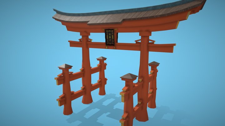 Torii Ryoubu - ILHA DE MIYAJIMA 3D Model