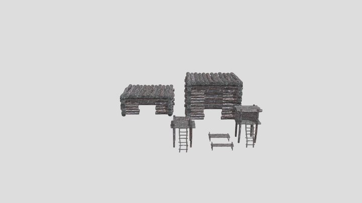 Medieval Survival Props 3D Model