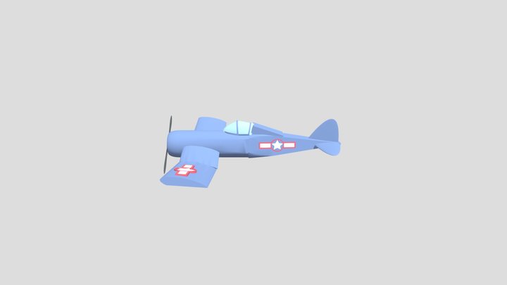 WWII American F-4U 3D Model