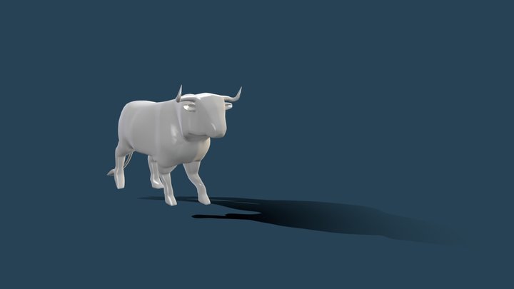 bull walk cycle 3D Model