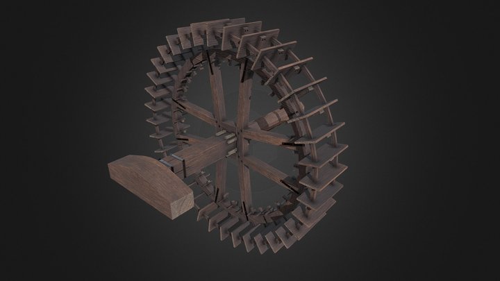 Water Wheel 3D Model